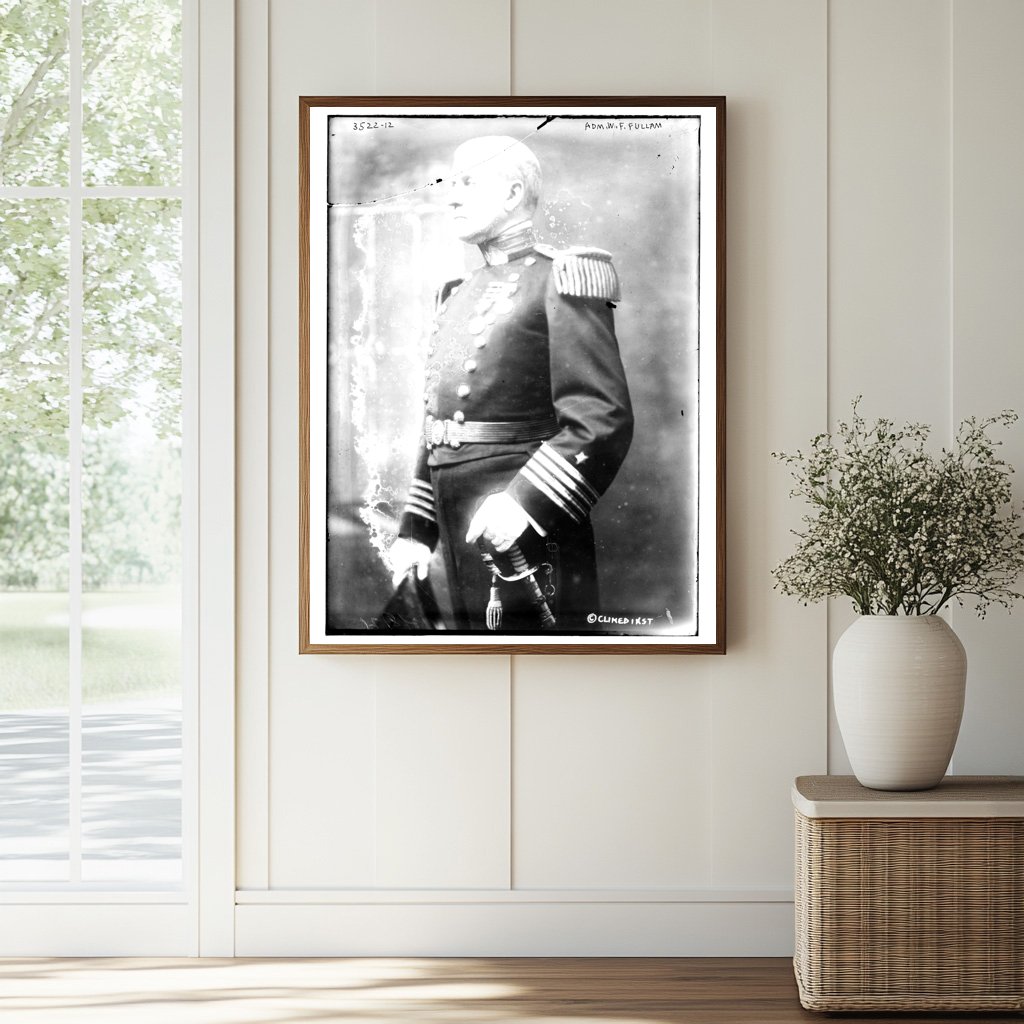 Historic Adm. W.F. Fullam Print, Vintage Art