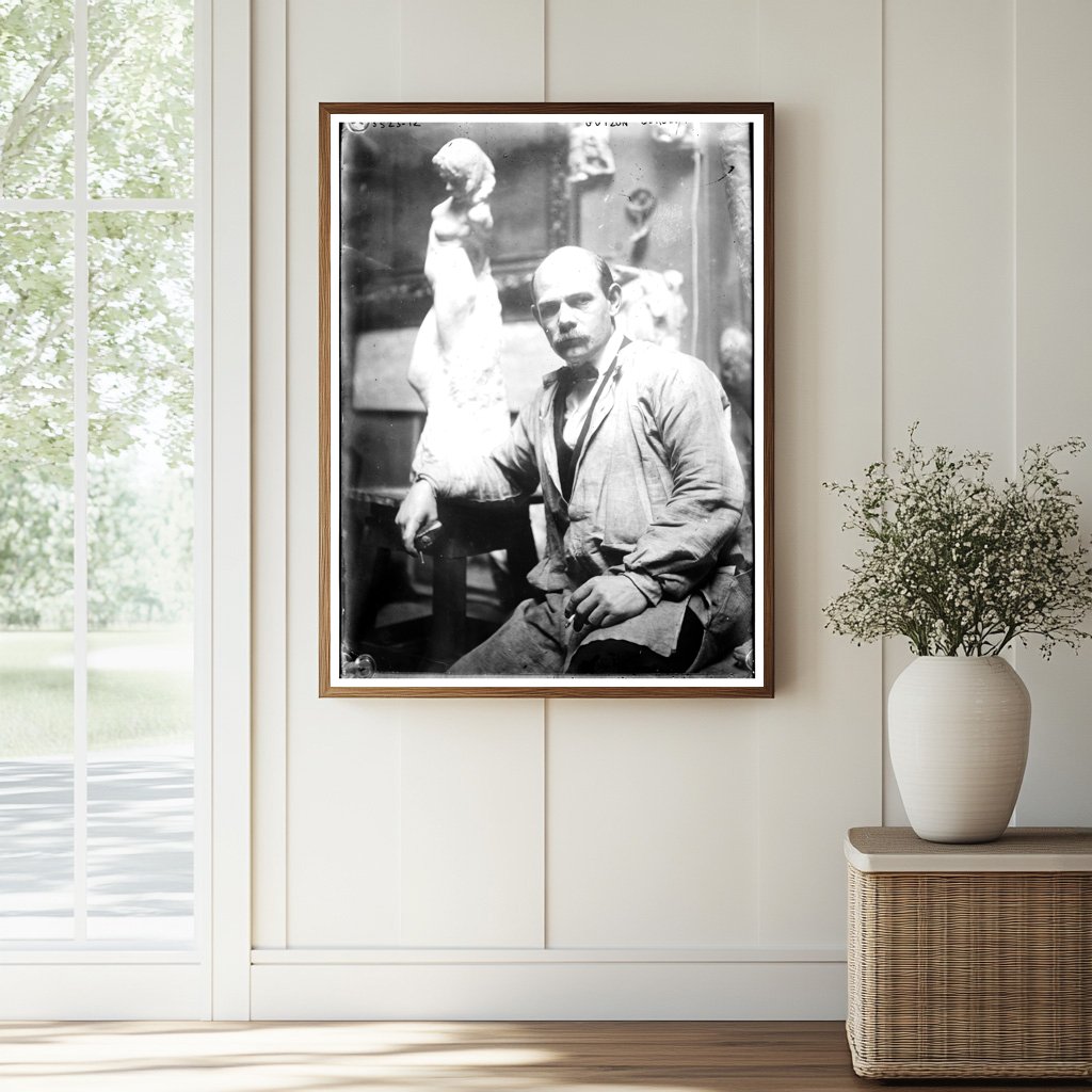 Historic Gutzon Borglum Print, Vintage Art