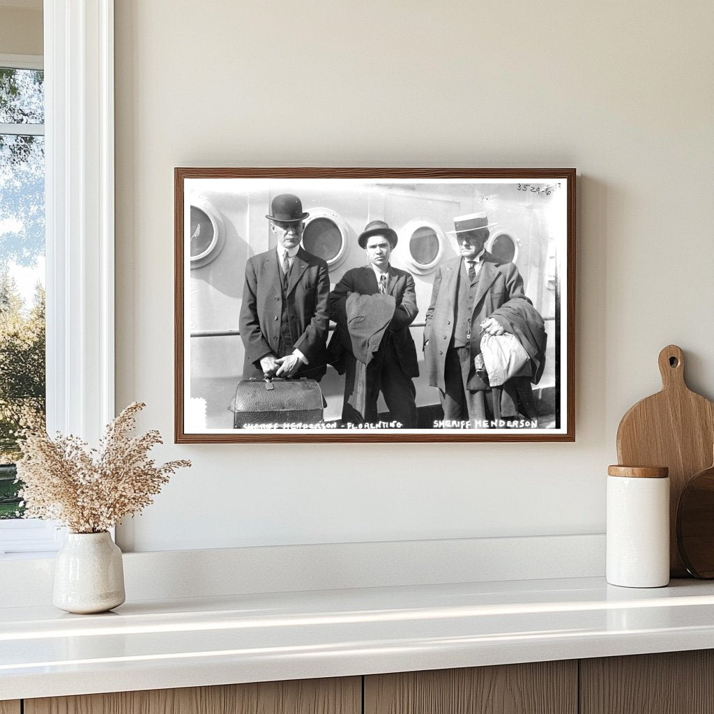 Vintage 1910s Sheriff Henderson with Florentino Portrait