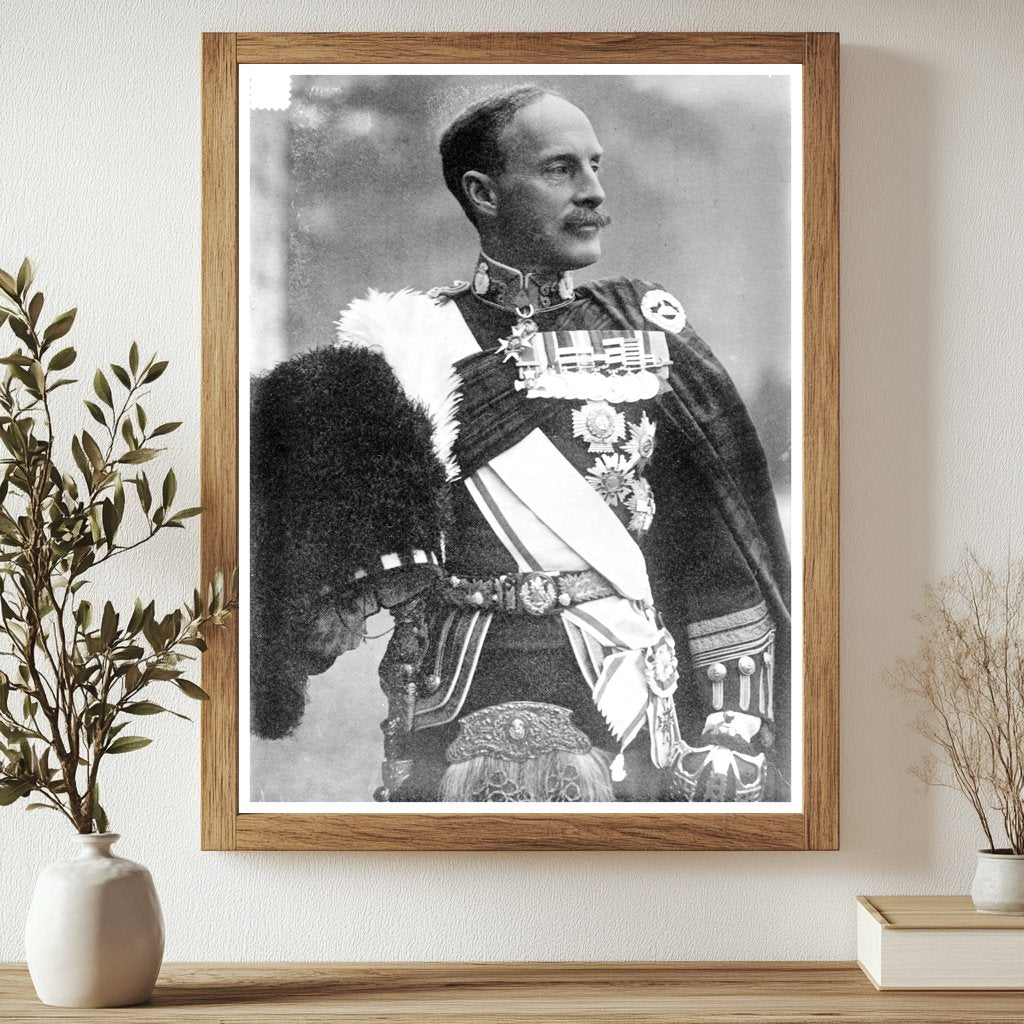 Historic Gen. Ian Hamilton Print, Vintage Art