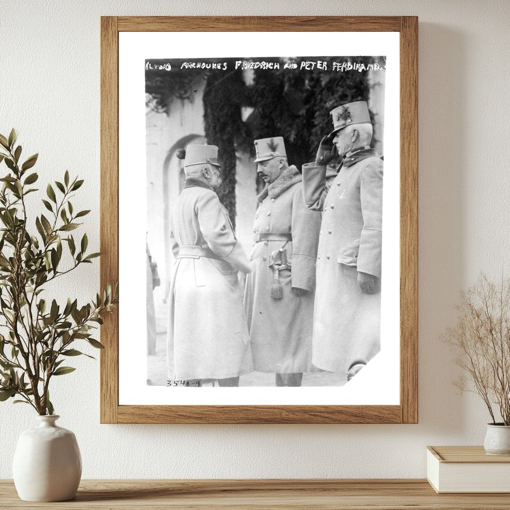 Historic (l to r) Archdukes Friedrich and Peter Ferdinand Print, Vintage Art