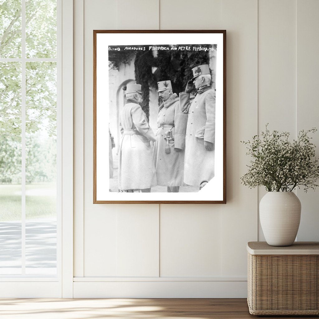 Historic (l to r) Archdukes Friedrich and Peter Ferdinand Print, Vintage Art