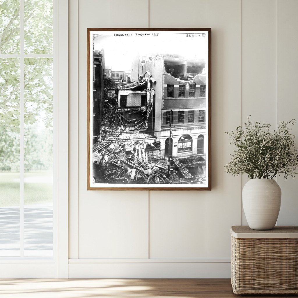 Historic Cincinnati Tornado, 1915 Print, Vintage Art