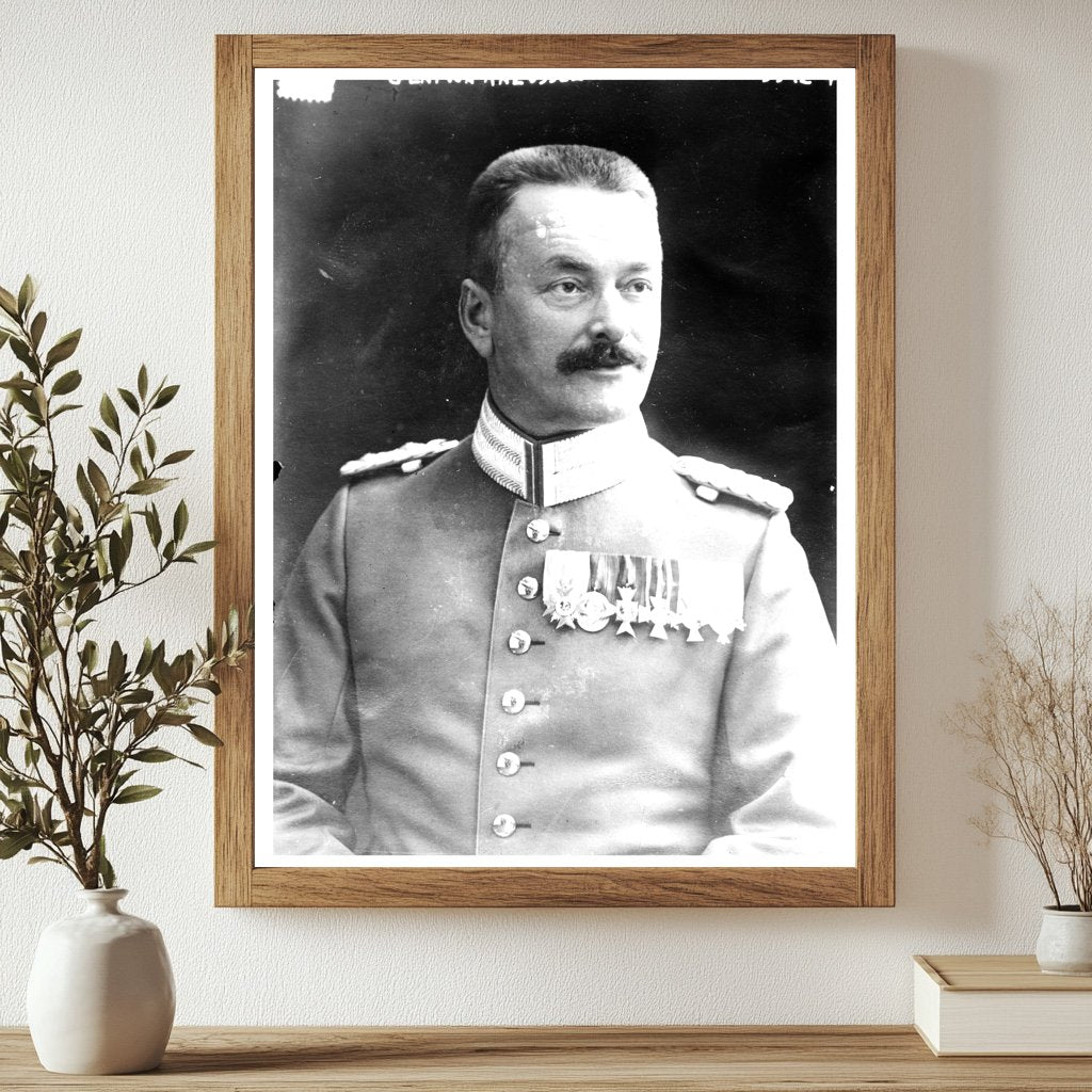 Historic Gen. Von Kneussel Print, Vintage Art