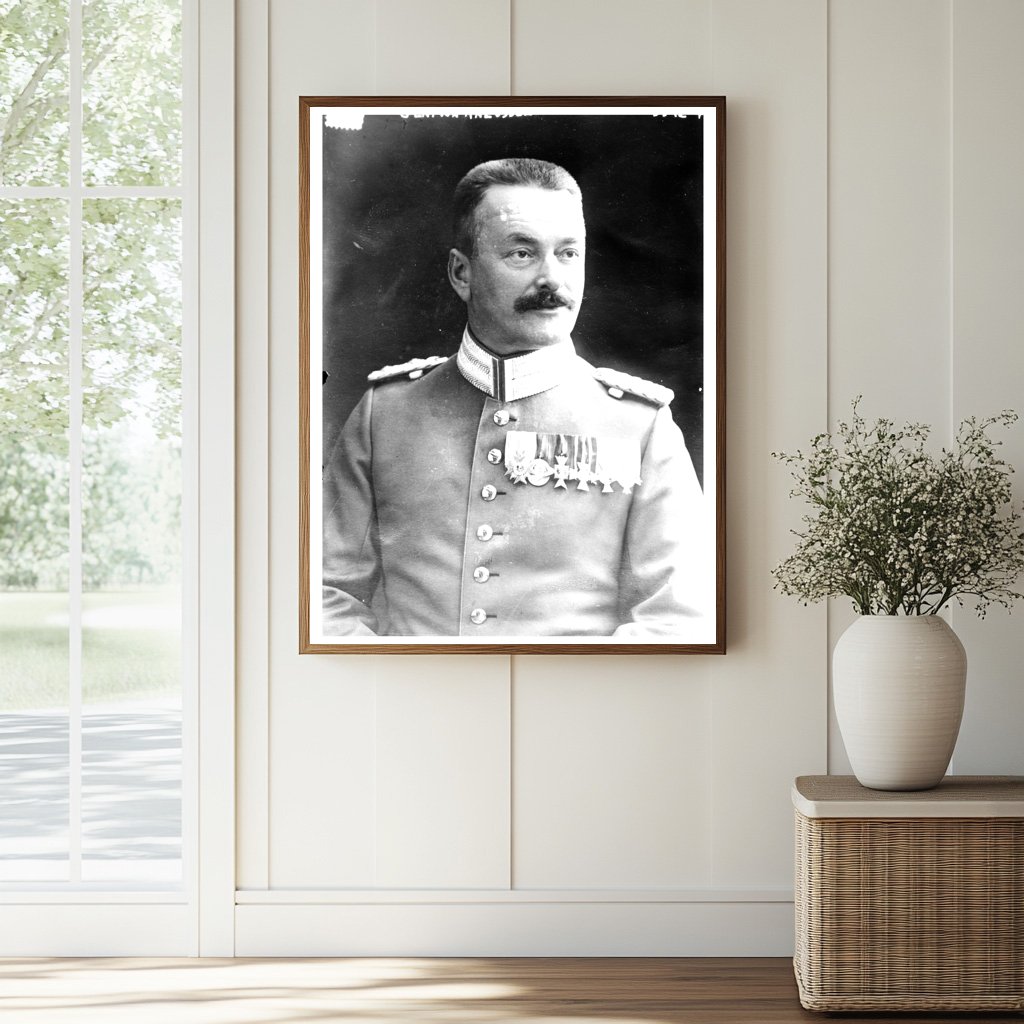 Historic Gen. Von Kneussel Print, Vintage Art