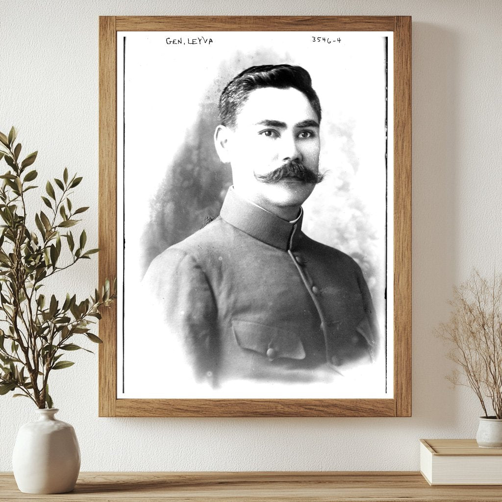 Historic Gen. Leyva Print, Vintage Art