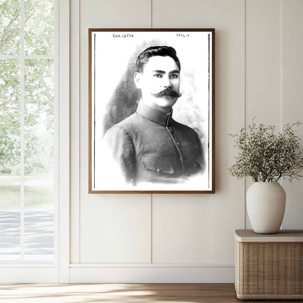 Historic Gen. Leyva Print, Vintage Art