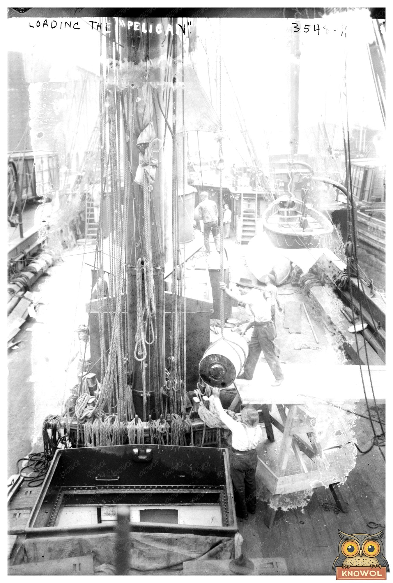 Harbor Scene: Loading the Pelican, Circa 1910-1915