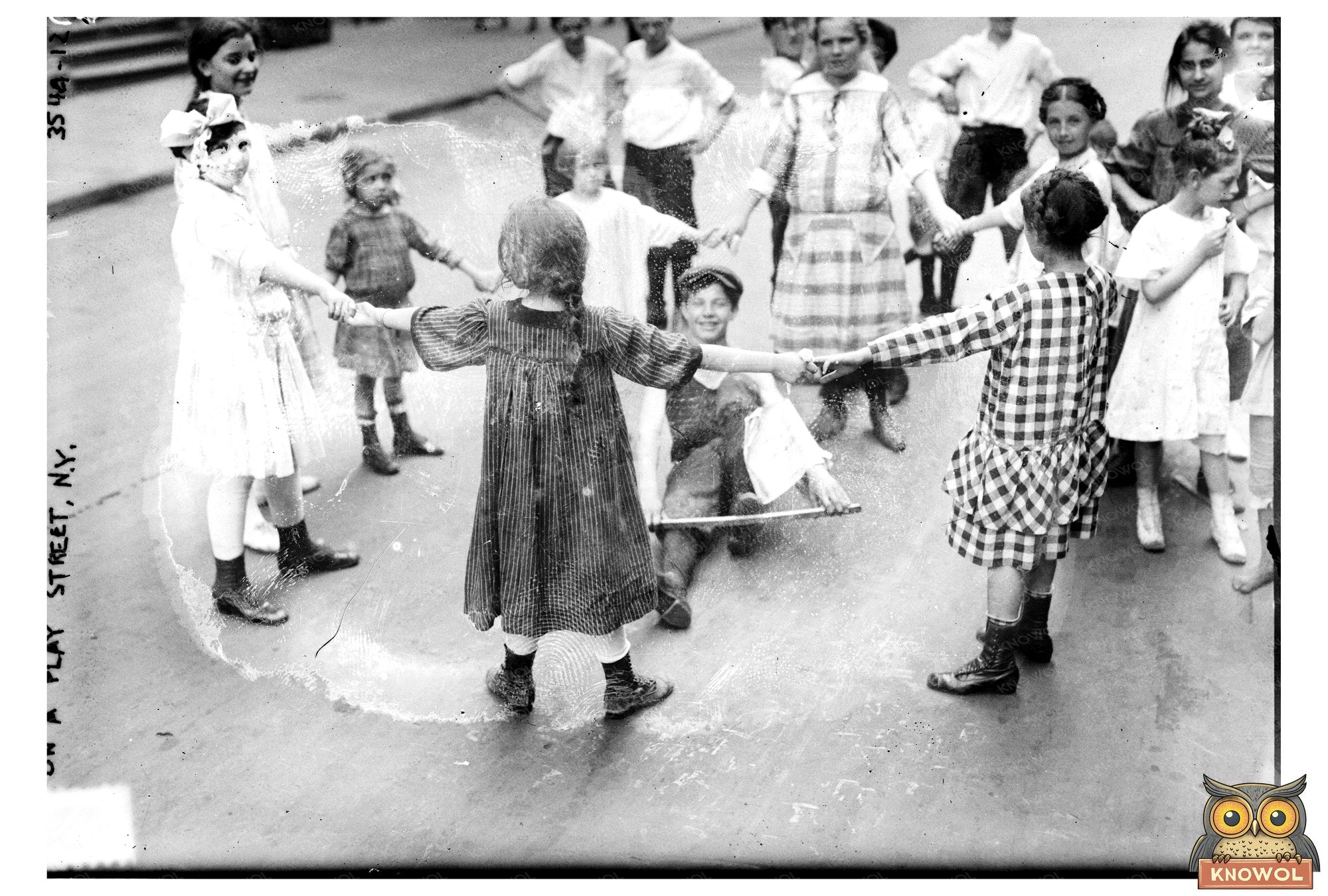 Children Playing on a Vibrant NYC Street, 1910s