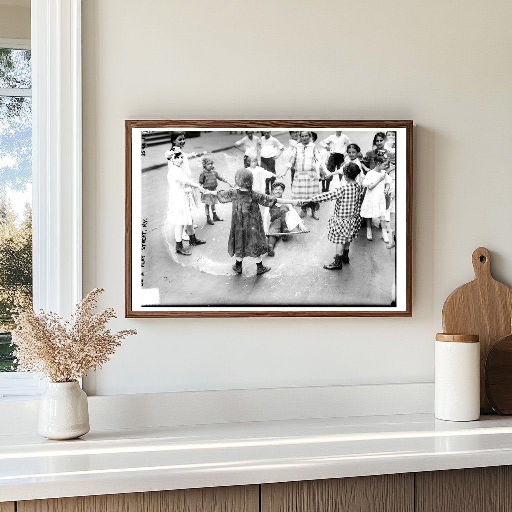 Children Playing on a Vibrant NYC Street, 1910s