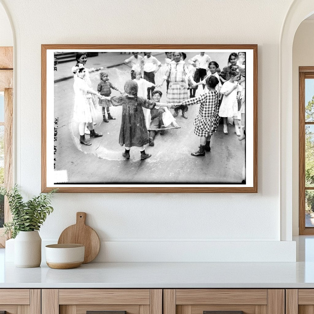Children Playing on a Vibrant NYC Street, 1910s