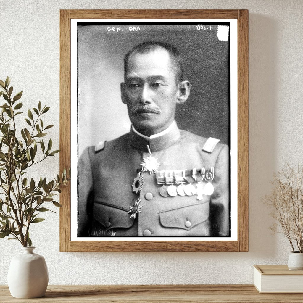 Historic Gen. Oka Print, Vintage Art