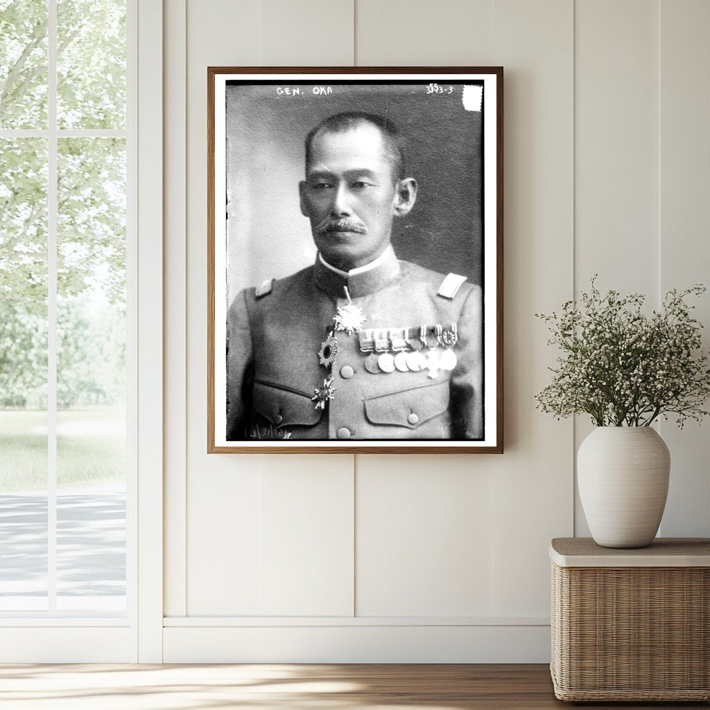 Historic Gen. Oka Print, Vintage Art