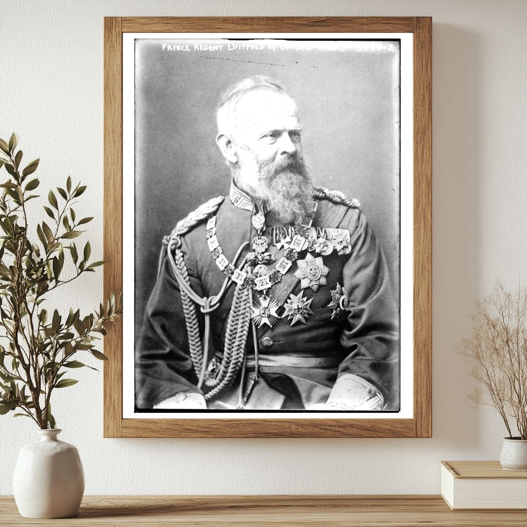 Historic Prince Regent Luitpold of Bavaria (Dead) Print, Vintage Art