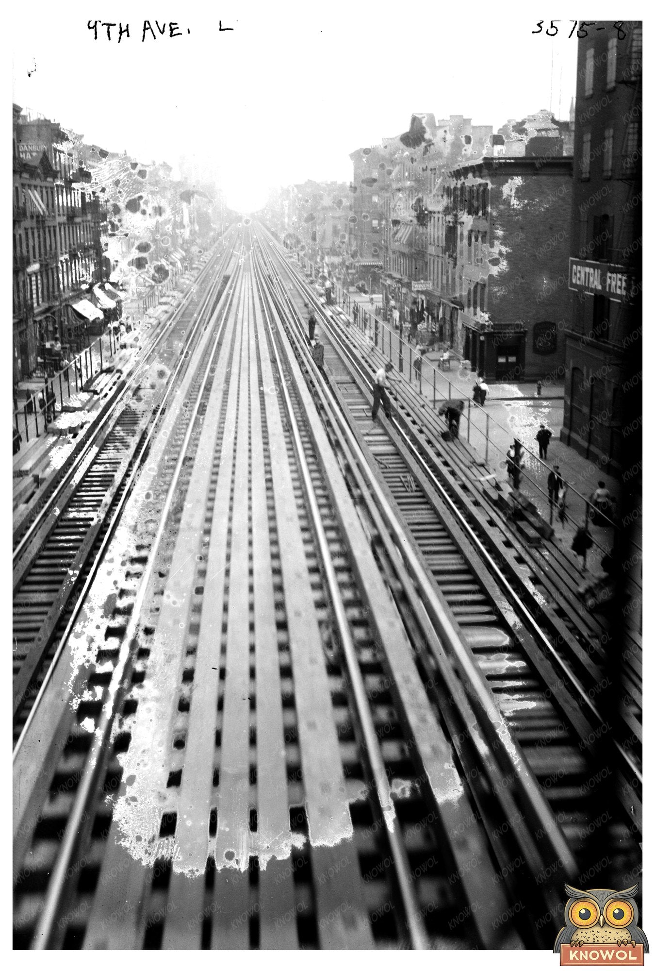 Historic 9th Ave Elevated Railway, NYC 1910s