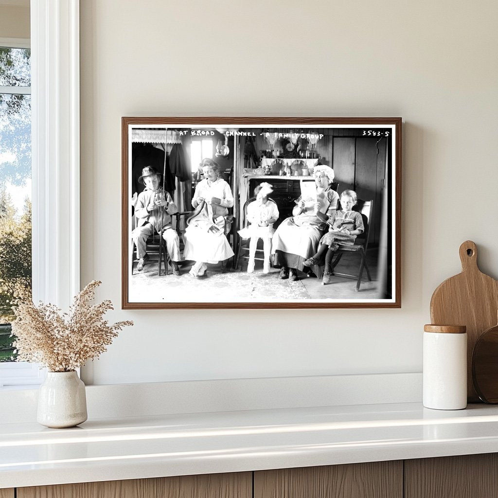 Early 1900s Family Gathering at Broad Channel