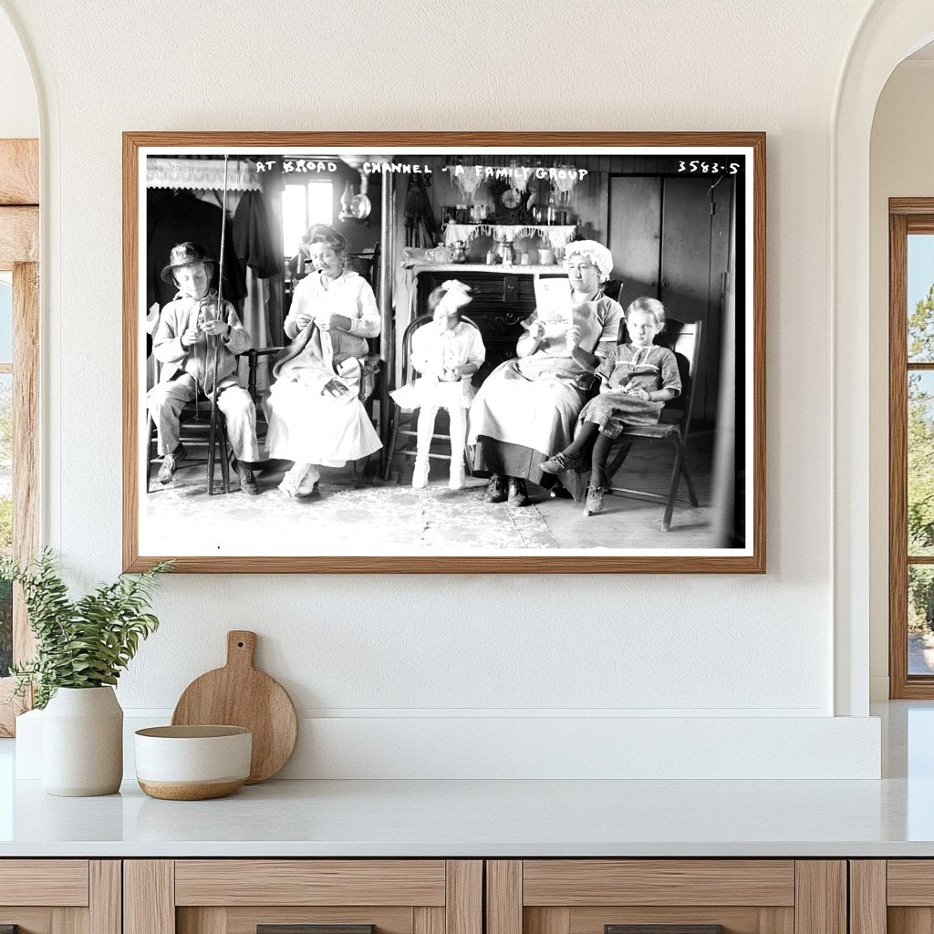 Early 1900s Family Gathering at Broad Channel