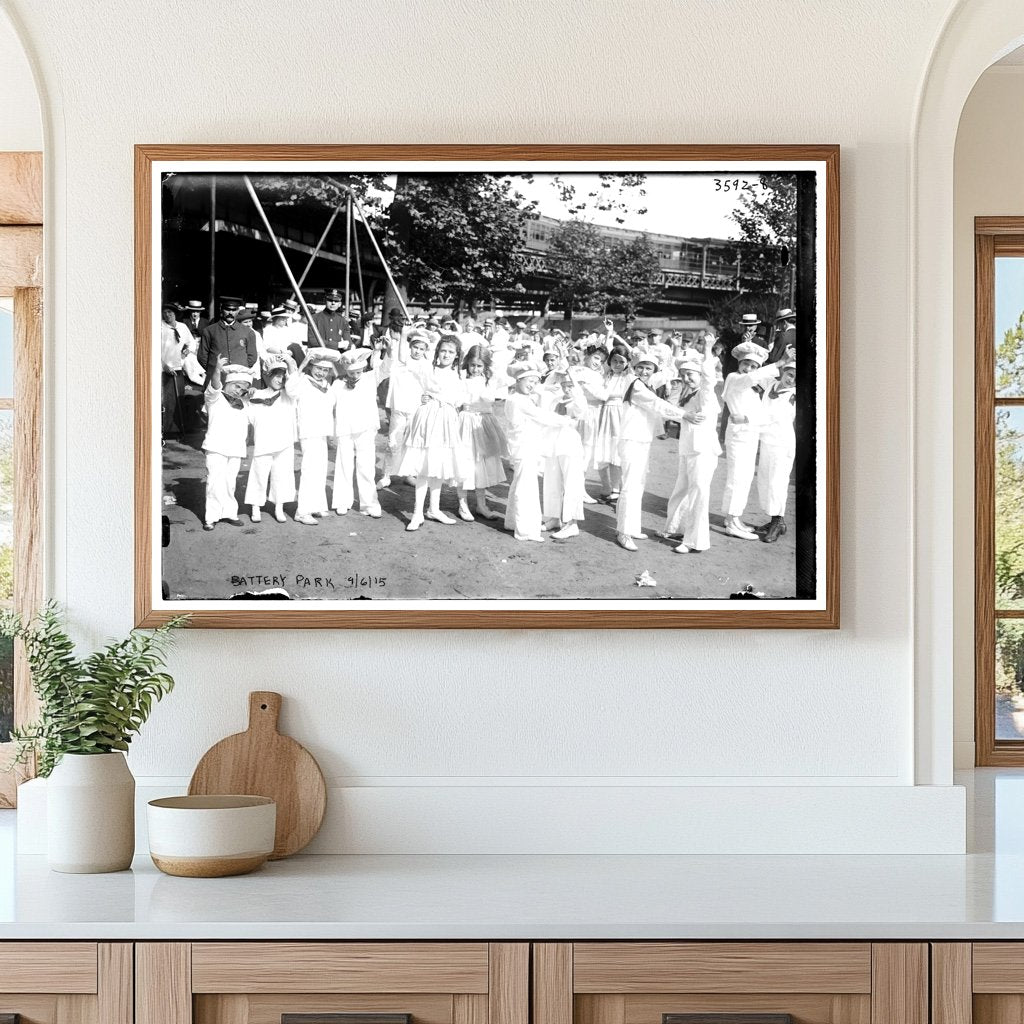 Historic Battery Park Scene, NYC - September 1915