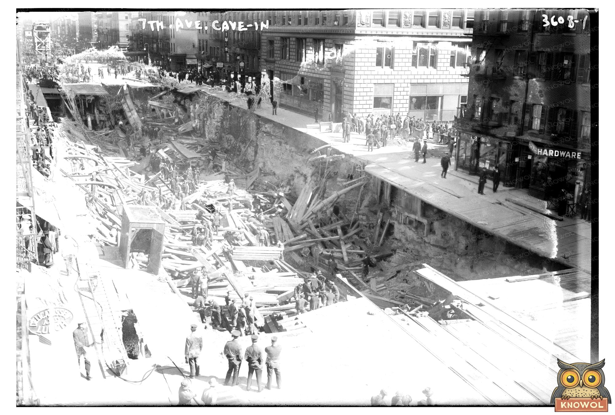 Historic 7th Avenue Cave-In: Urban Disaster Scene