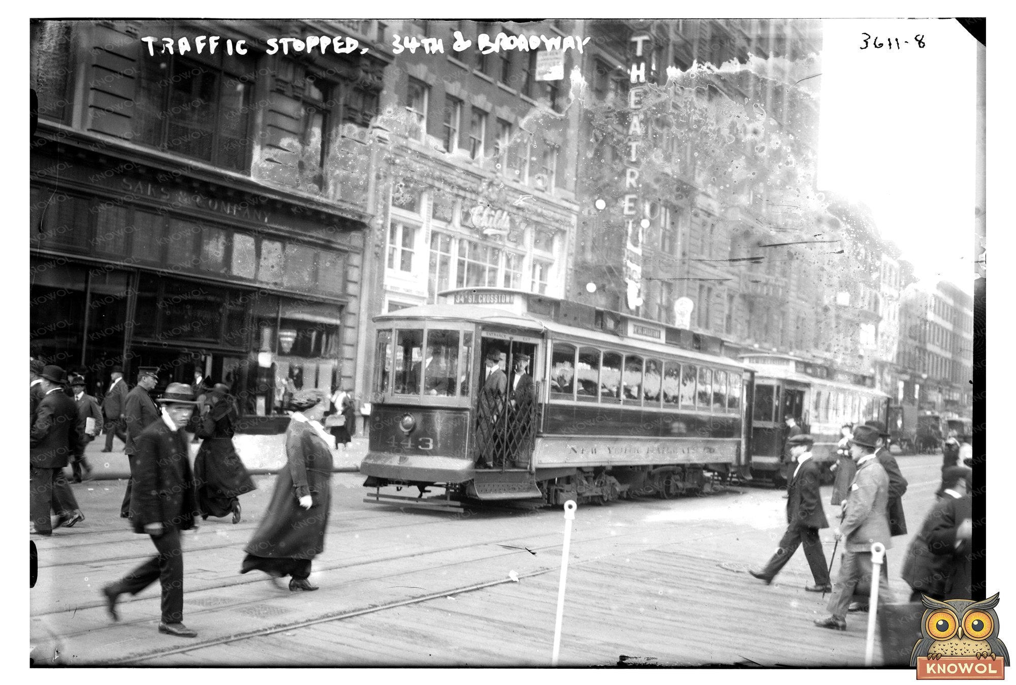 Vintage NYC: Busy Intersection of 34th & Broadway
