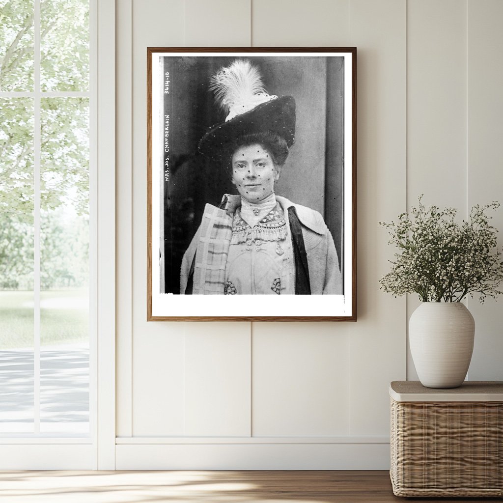 Historic Mrs. Jos. Chamberlain Print, Vintage Art