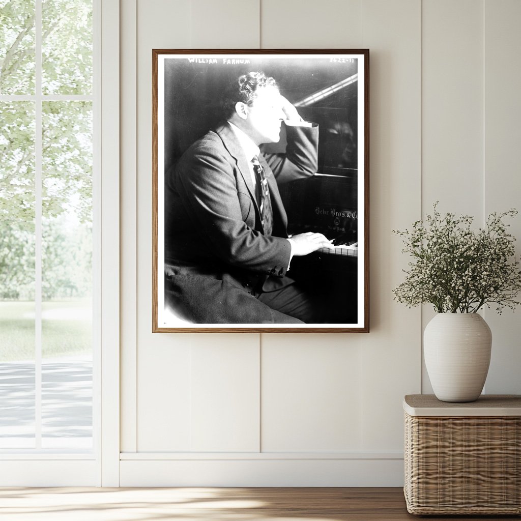 Historic William Farnum Print, Vintage Art