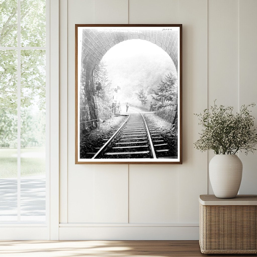 Historic Swiss guarding tunnel Print, Vintage Art
