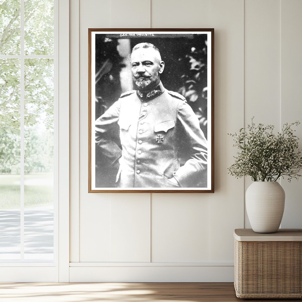 Historic Gen. Von Gallwitz Print, Vintage Art