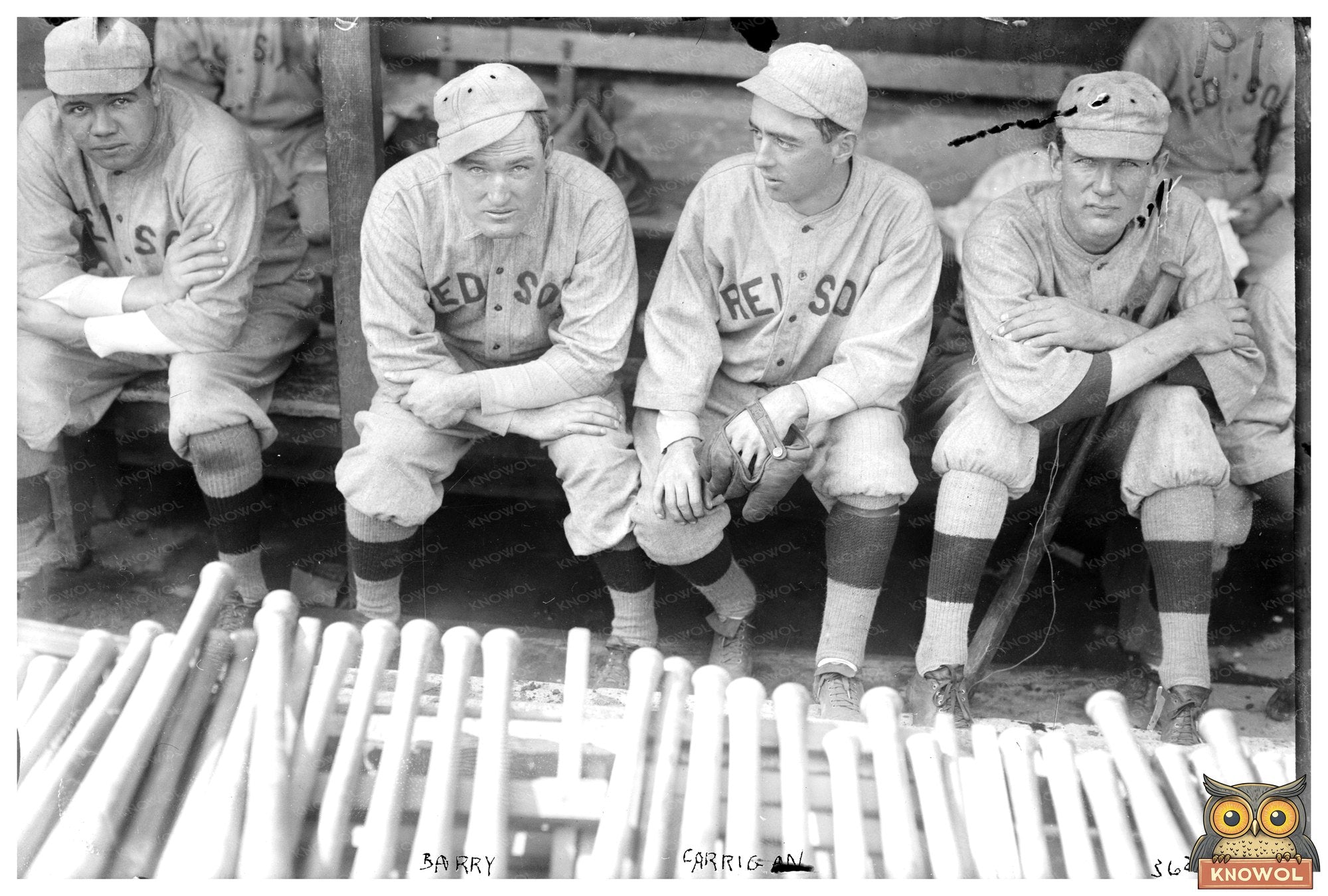 1915 Boston Red Sox Legends: Ruth, Carrigan & Team
