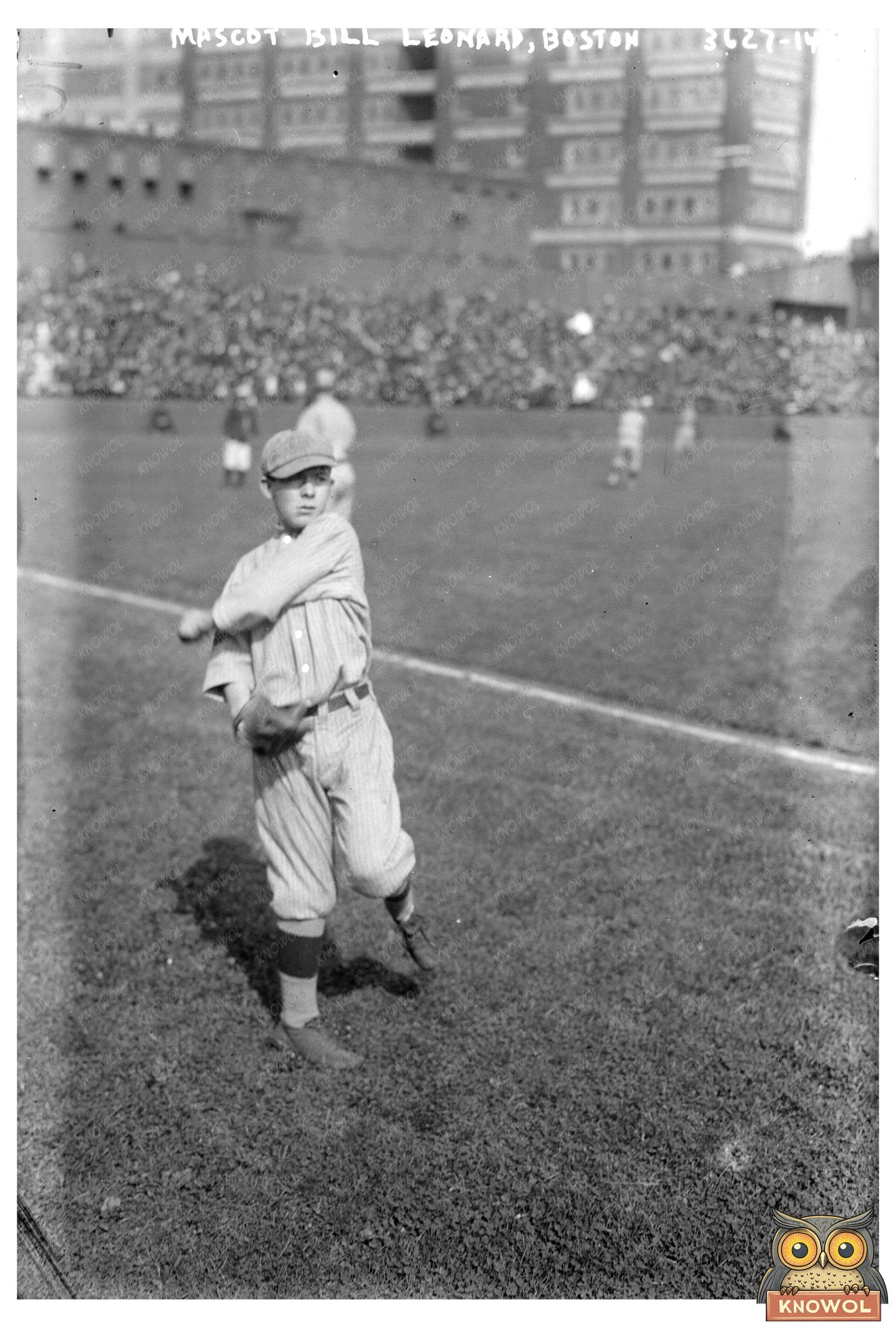 1915 Bill Leonard: Boston Red Sox Mascot in Action