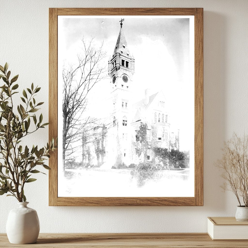 Historic Taylor Hall, Bryn Mawr Print, Vintage Art