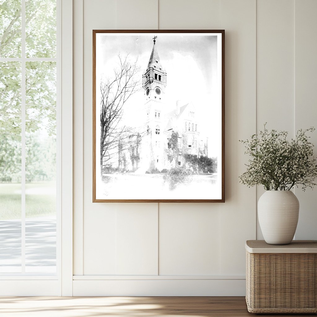 Historic Taylor Hall, Bryn Mawr Print, Vintage Art