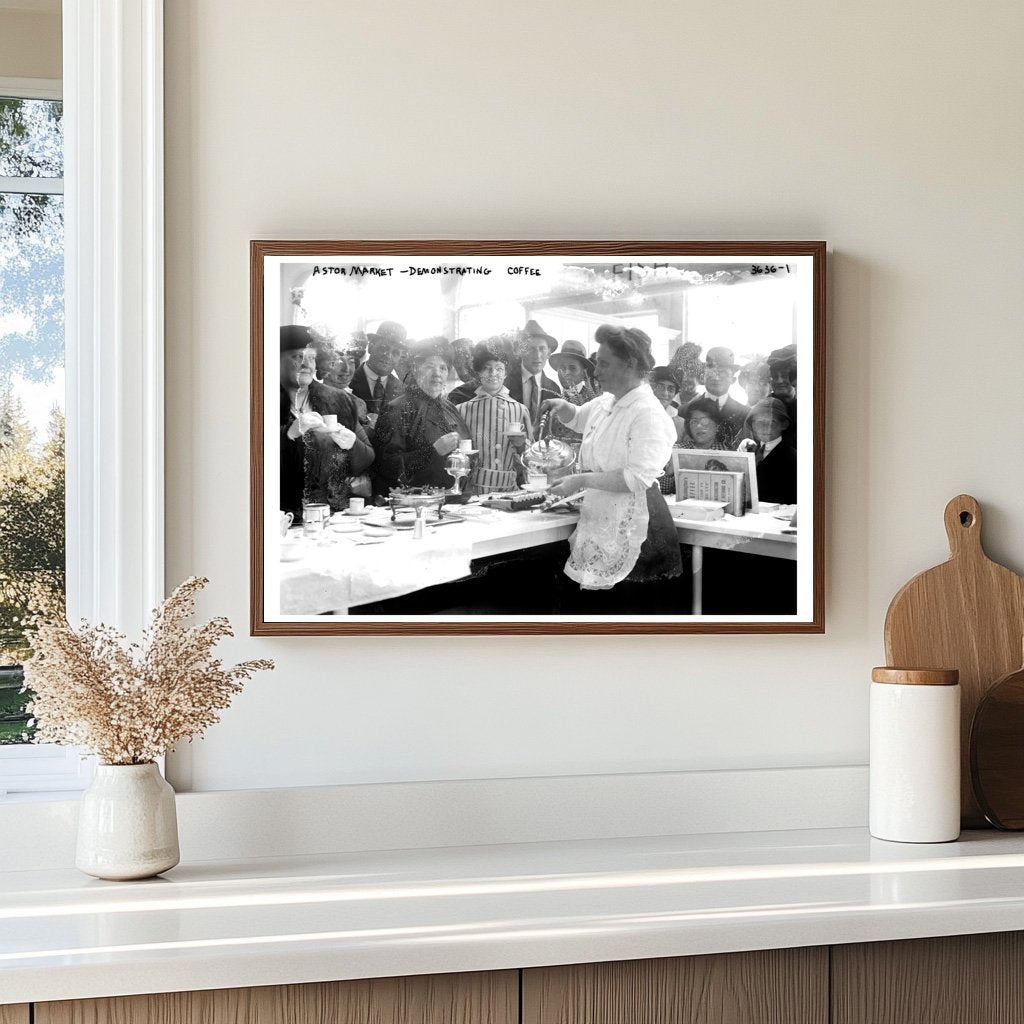 Historic Coffee Demo at Astor Market, NYC (1910-1915)