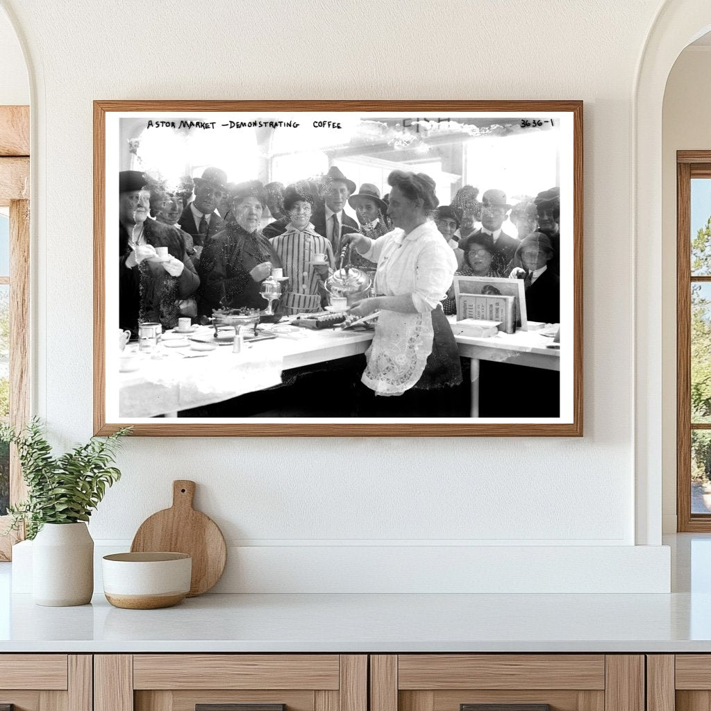 Historic Coffee Demo at Astor Market, NYC (1910-1915)