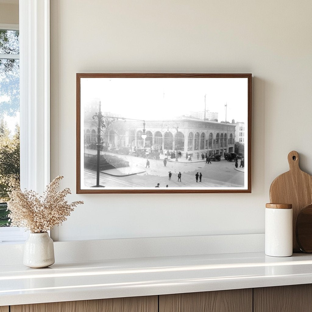 Vibrant Bowery: 1910s NYC Astor Market Scene