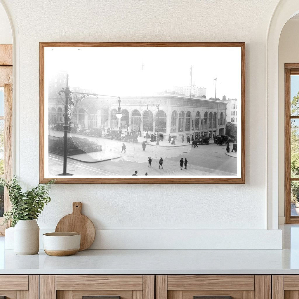 Vibrant Bowery: 1910s NYC Astor Market Scene