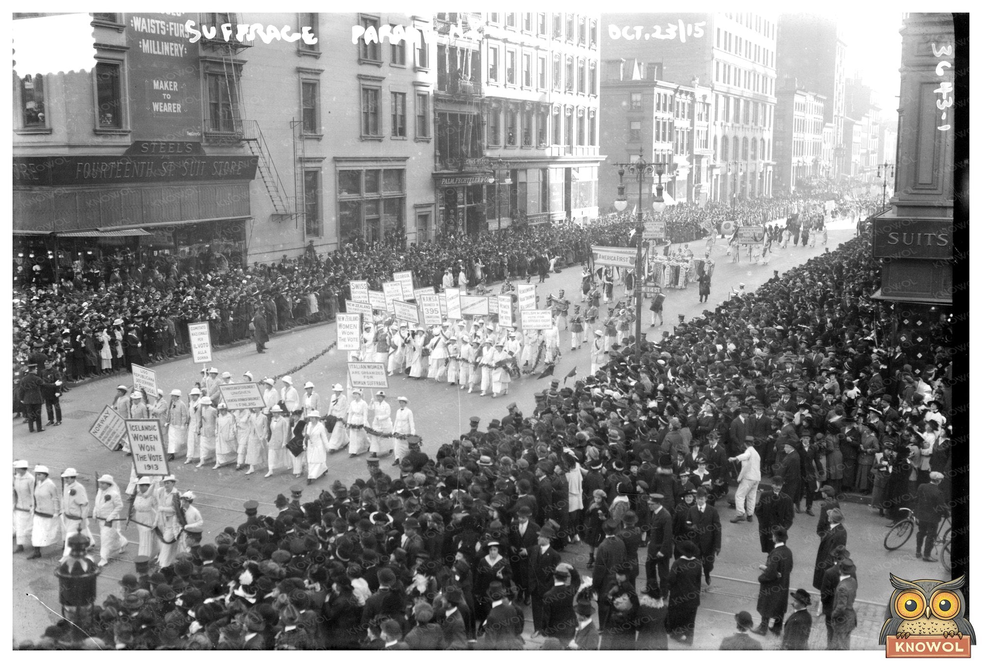 Historic Womens Suffrage Parade in NYC, 1915