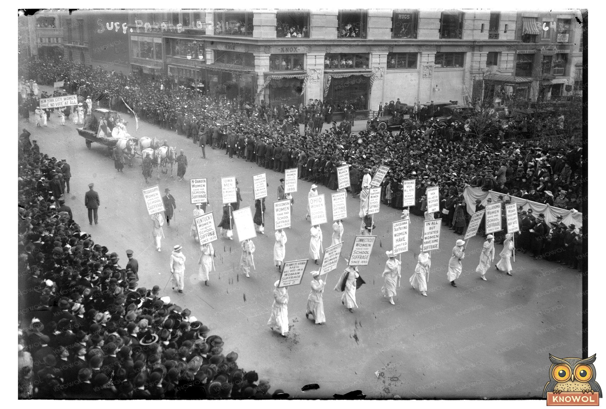 1915 New York Suffrage Parade Celebrating Womens Rights