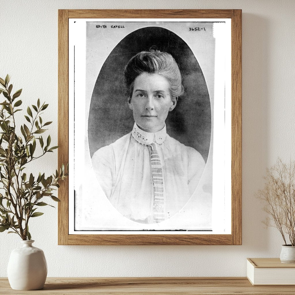 Historic Edith Cavell Print, Vintage Art