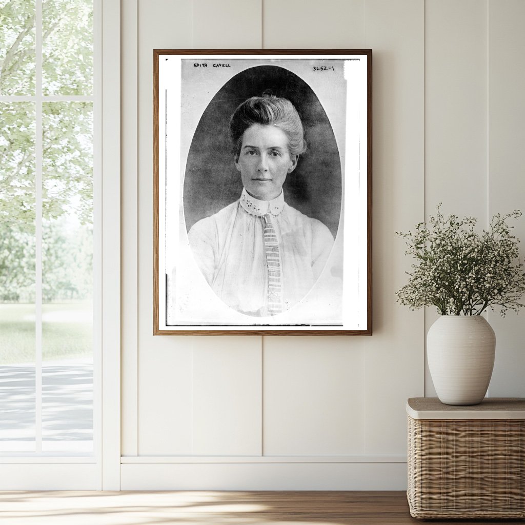 Historic Edith Cavell Print, Vintage Art