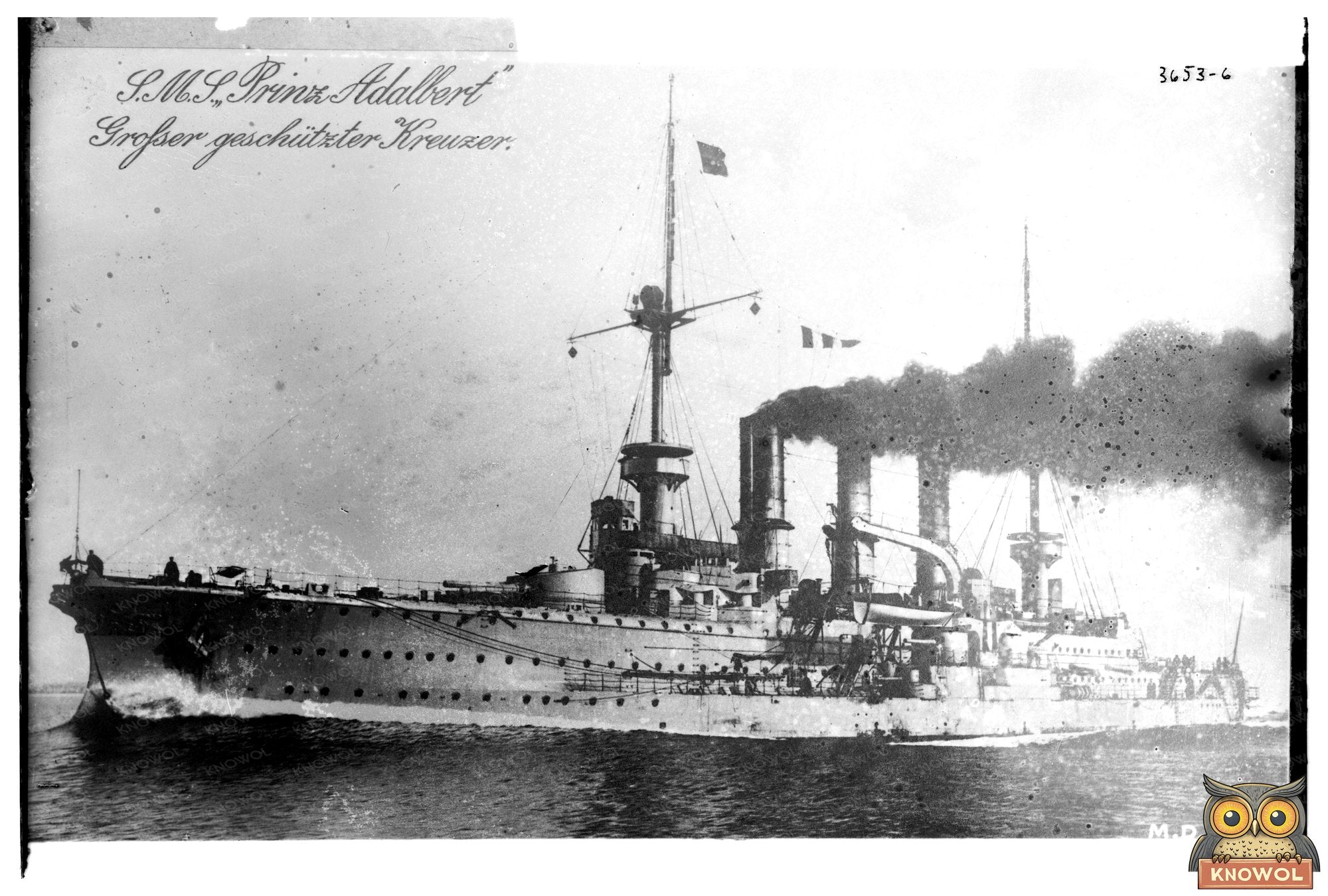 Majestic Views of German Cruiser Prince Adalbert, 1910