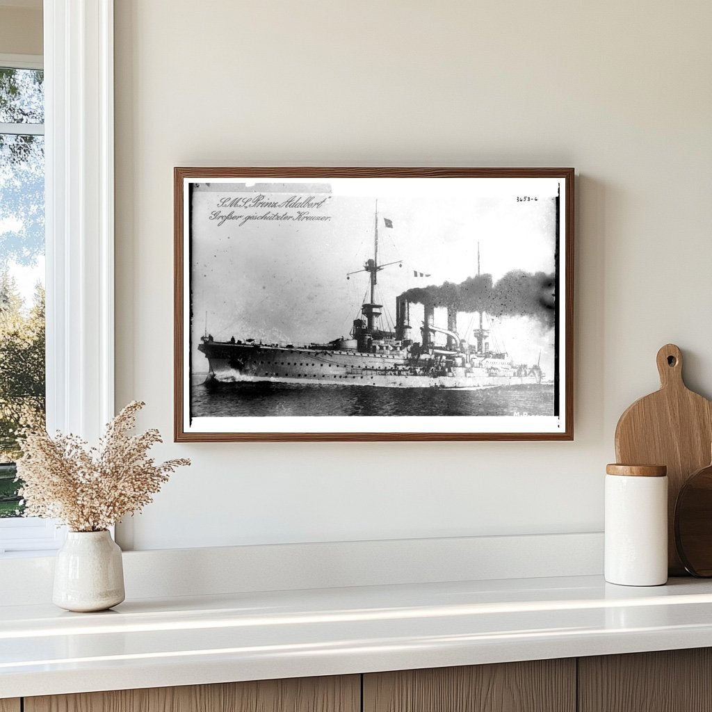 Majestic Views of German Cruiser Prince Adalbert, 1910