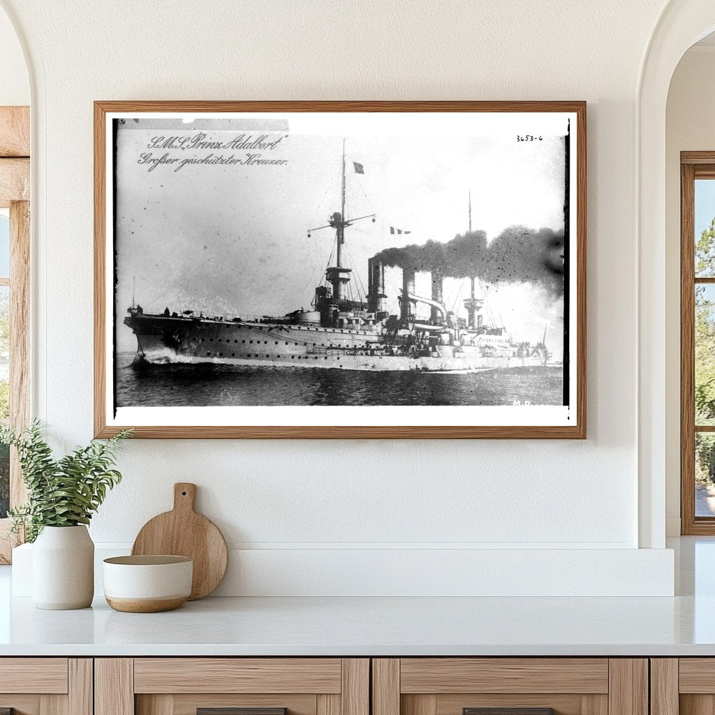Majestic Views of German Cruiser Prince Adalbert, 1910