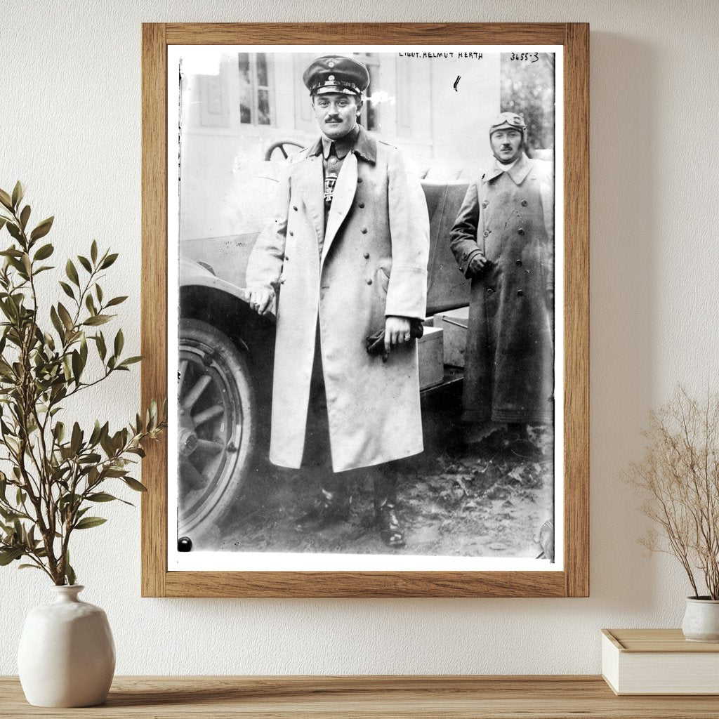 Historic Lt. Helmut Herth Print, Vintage Art