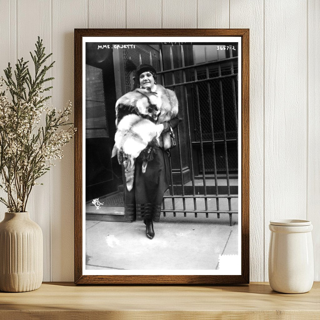 Elegant Portrait of Mme. Cajetti, 1915