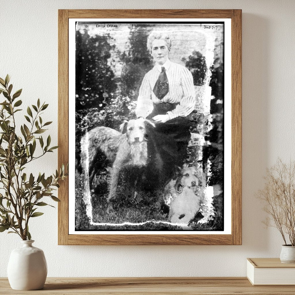 Historic Edith Cavell Print, Vintage Art