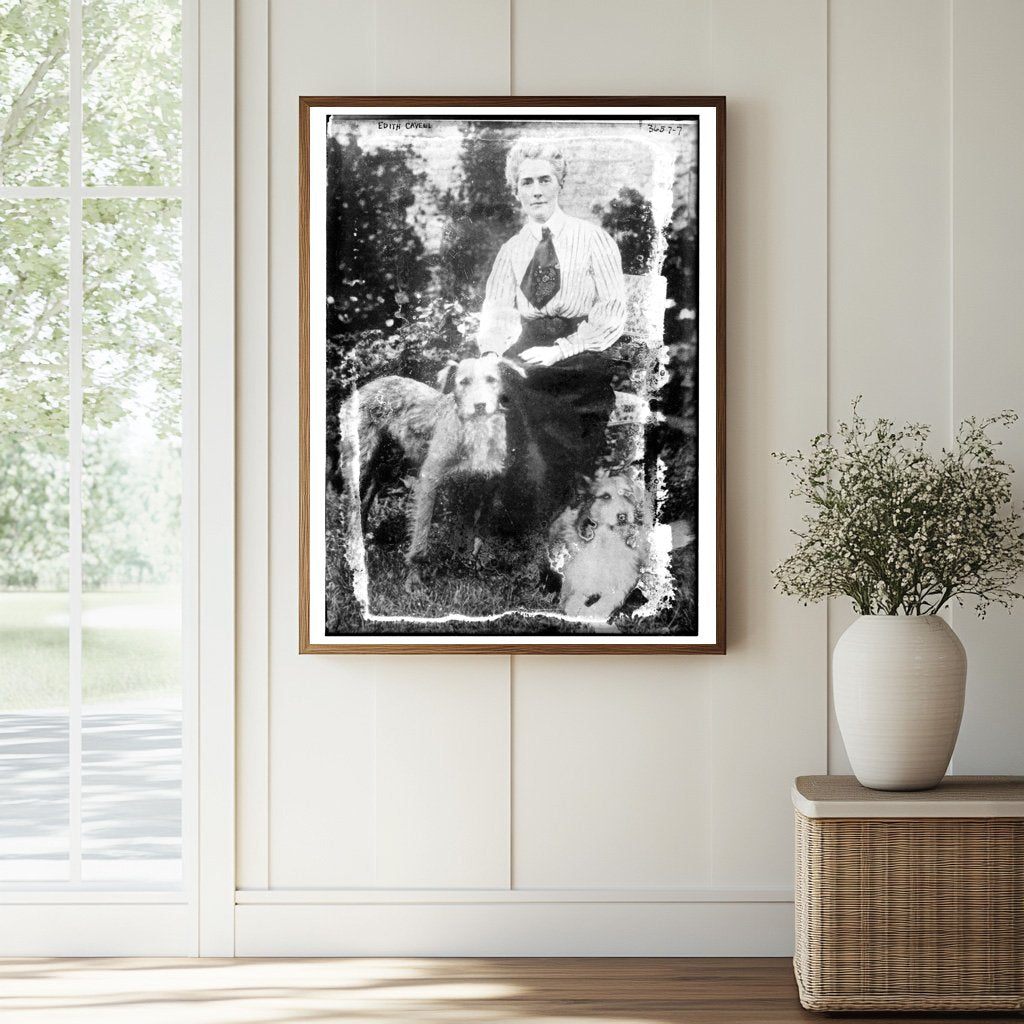 Historic Edith Cavell Print, Vintage Art