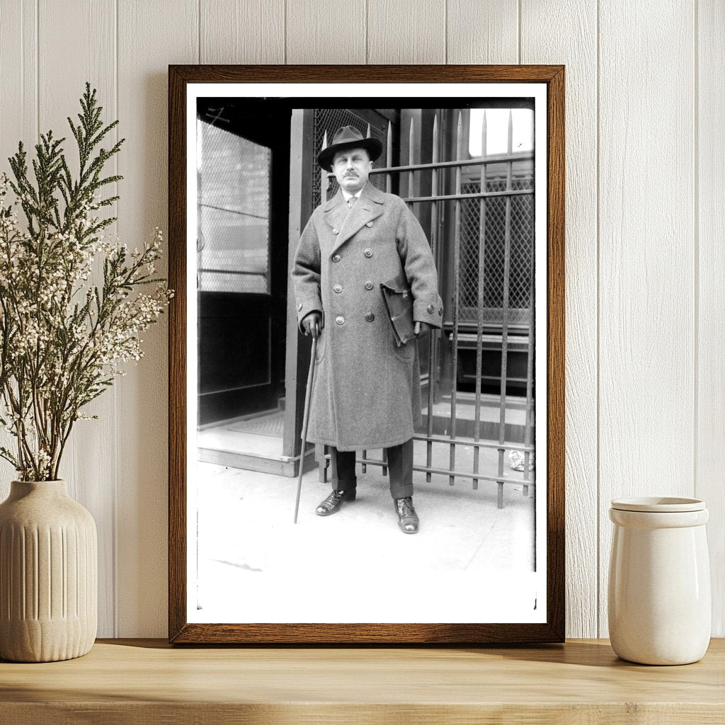 Vintage Portrait of J. Heythekker, Early 1910s