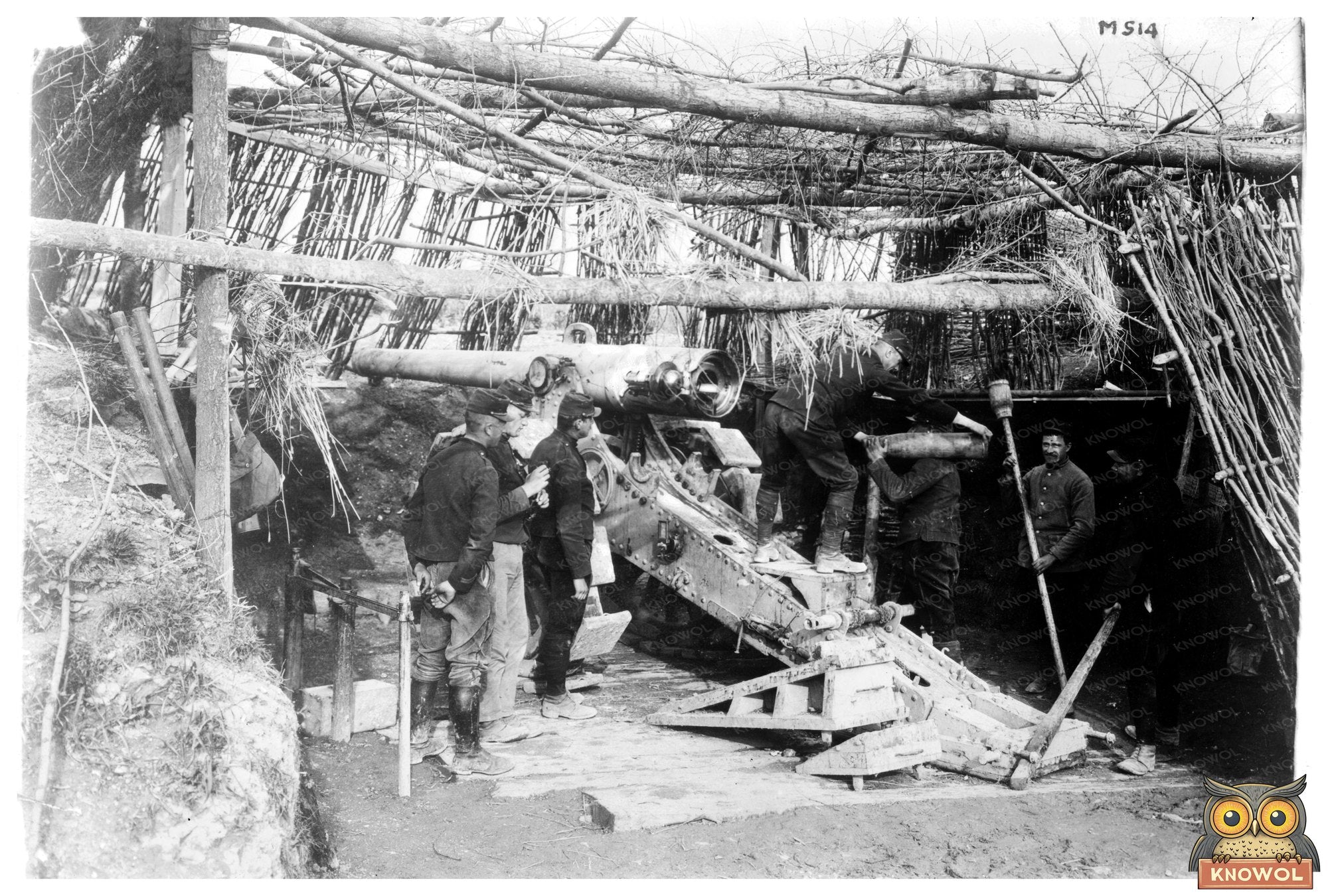 World War I Era 155mm Artillery Gun in France