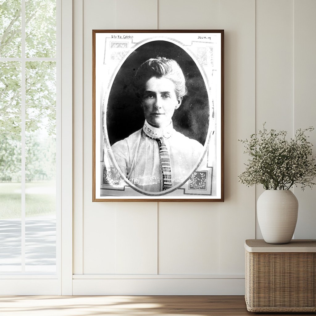 Historic Edith Cavell Print, Vintage Art